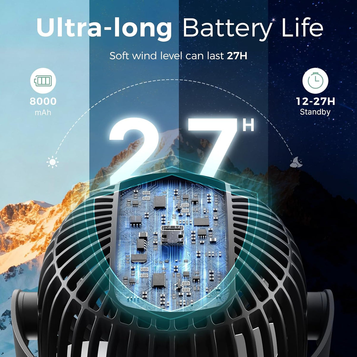 Momcozy USB-C Handheld Cooling Fan — part of the Momcozy PureHug Baby Carrier + Handheld Cooling Fan Outing Bundle