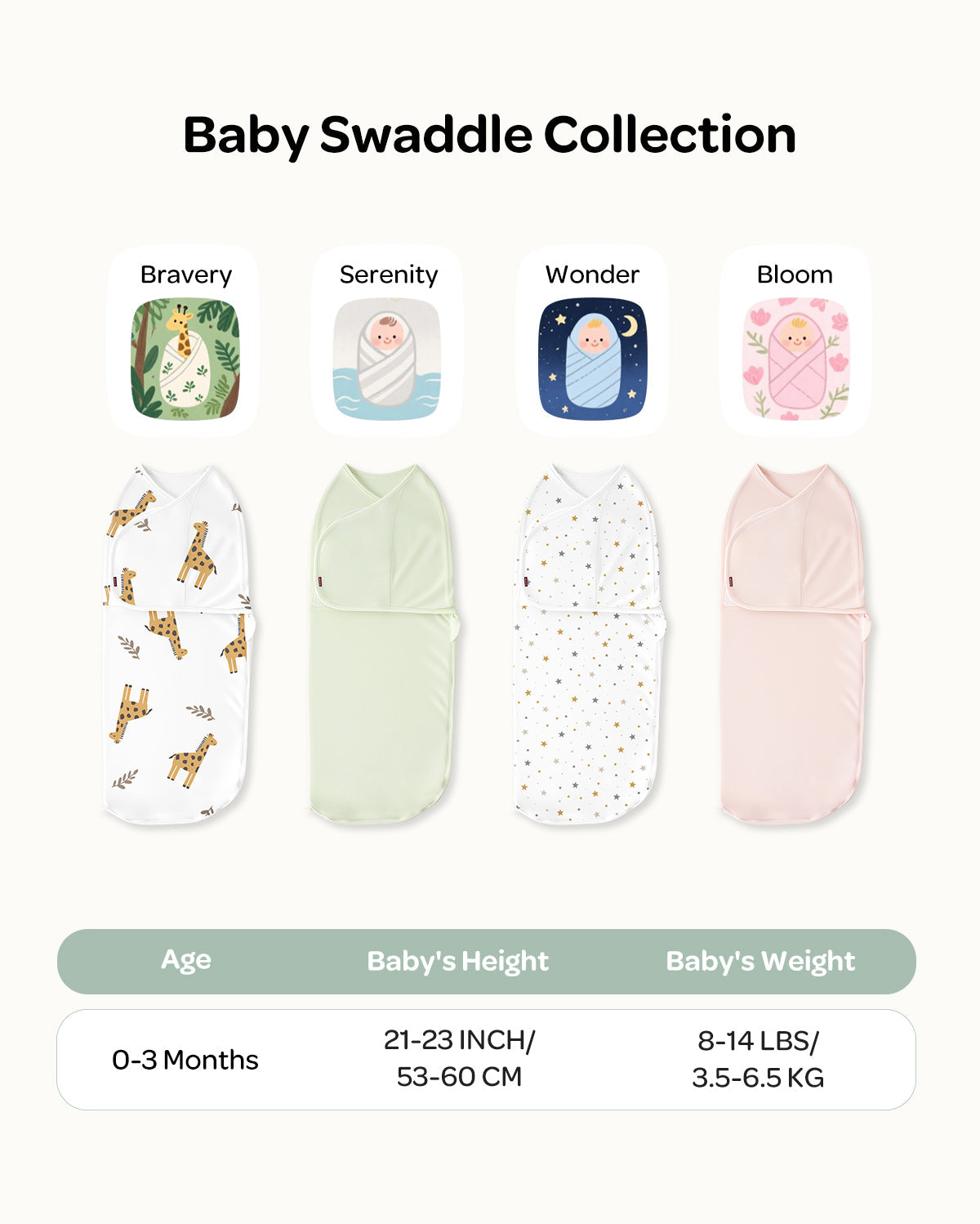 Momcozy Easy Swaddle Wrap 0-3M — bamboo newborn swaddle