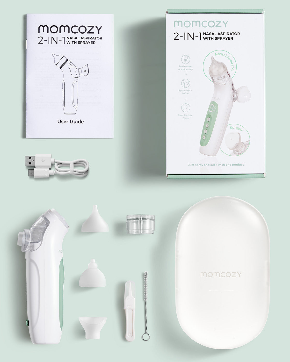 Momcozy BreezyClear Ηλεκτρικός Ρινικός Αποφρακτήρας 2-σε-1 — Momcozy