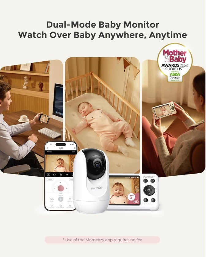 Momcozy BM016 Smart WiFi Baby Monitor — part of the Momcozy Portable Sound Machine + Smart WiFi Baby Monitor Sleep Bundle