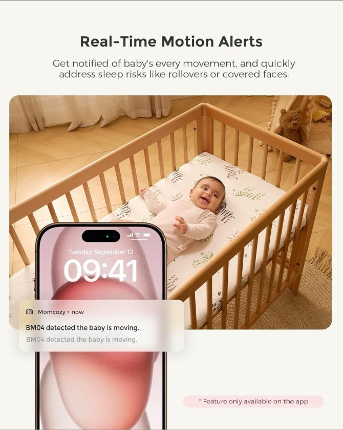 Momcozy BM016 Smart WiFi Baby Monitor — μέρος του πακέτου «Momcozy Έξυπνη Συσκευή Ήχου + Smart WiFi Baby Monitor – Πακέτο»