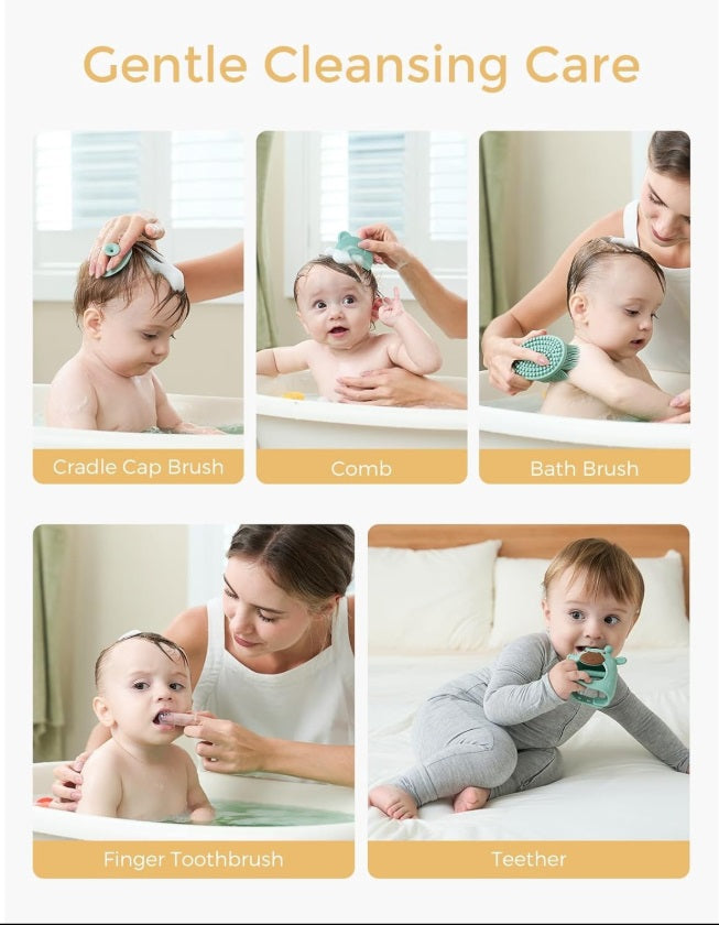 Momcozy CK019-GE00BA-A Elite Baby Kit – 11-Piece Care, Health & Cleanliness Set, Green
