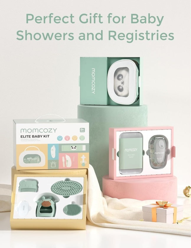 Momcozy CK019-GE00BA-A Elite Baby Kit – 11-Piece Care, Health & Cleanliness Set, Green
