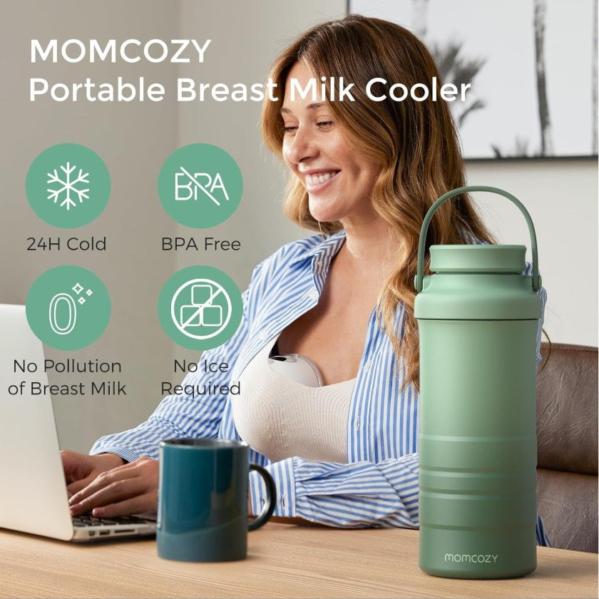 Momcozy CM001 Portable Breast Milk Cooler — part of the Momcozy Portable Bottle Warmer + Breast Milk Cooler On-the-Go Bundle