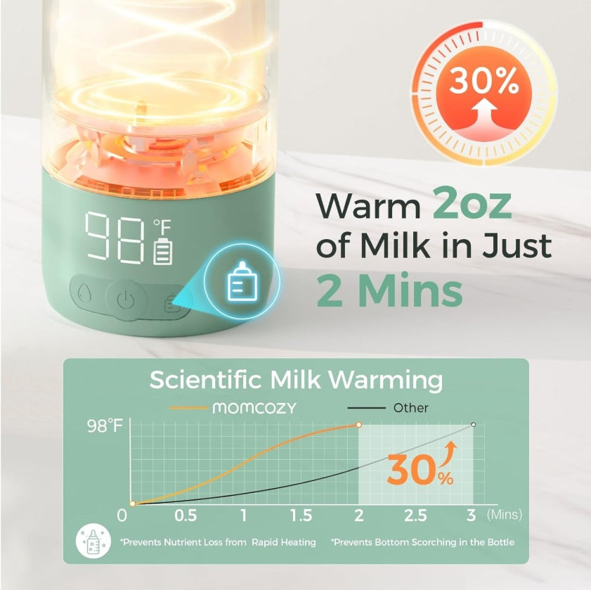 Momcozy MW005 Portable Bottle Warmer — part of the Momcozy S9 Pro Breast Pump + Portable Bottle Warmer Bundle