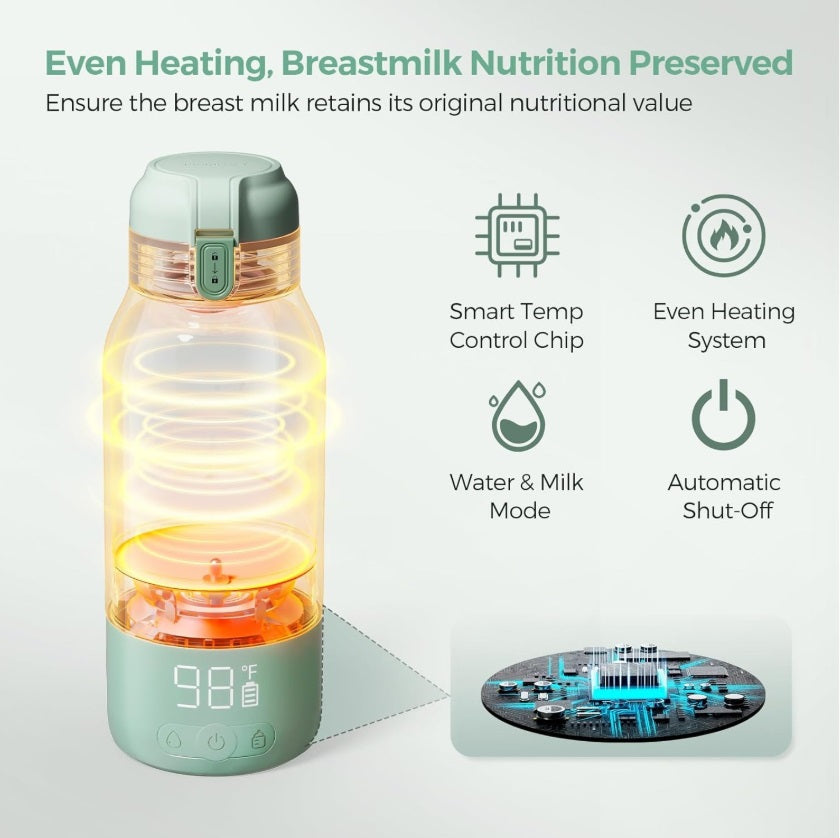 Momcozy MW005 Portable Bottle Warmer — part of the Momcozy Portable Bottle Warmer + Breast Milk Cooler On-the-Go Bundle