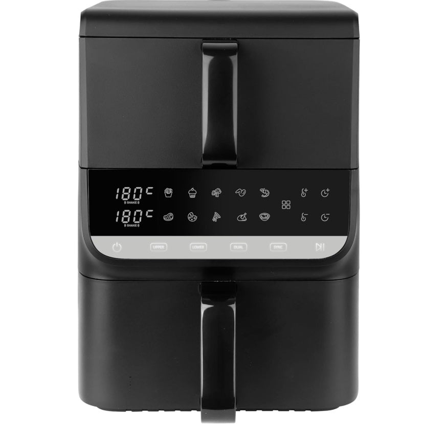 Emerio AF-133542 Dual Chamber Air Fryer – 10L (3.5+6.5L), 2500W & Sync Finish
