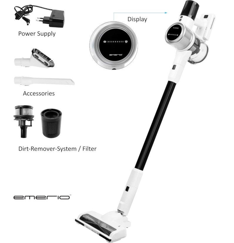 Emerio UVC-129496 Cordless Stick Vacuum 2-in-1 – 24kPa, 40min & HEPA H11