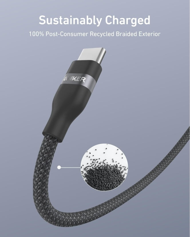 Anker Nano USB-C to USB-C Cable – 0.9m, 240W, Nylon Weave