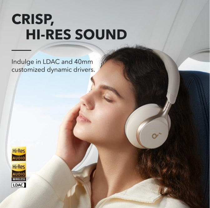 Anker A3035G21 Soundcore Space One – Over-Ear ANC Headphones, LDAC, White