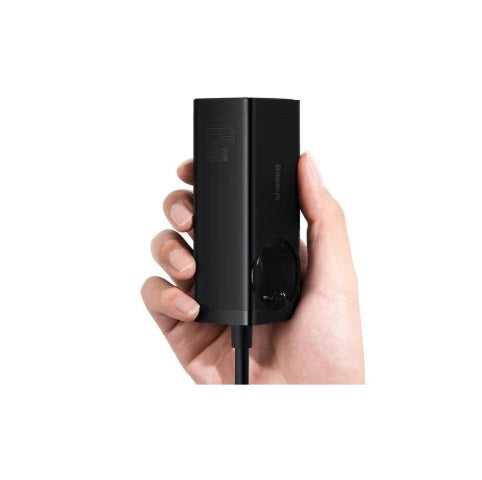 Baseus PSZM000901 GaN3 Pro Charging Station 65W – AC Outlet, 2×USB-C PD, 2×USB-A, Black
