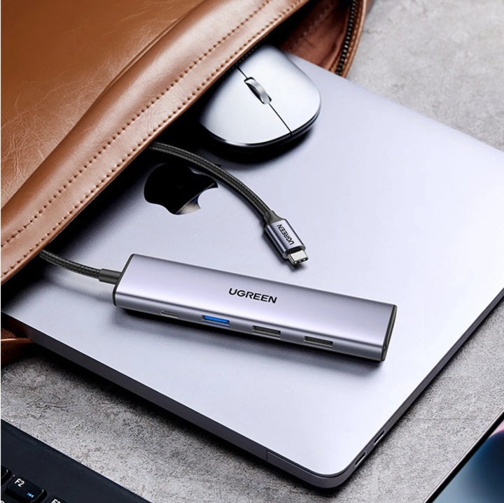 Ugreen Revodok CM478 15495 – 5-in-1 USB-C Hub, HDMI 4K/30Hz, 100W PD, USB-A 3.0