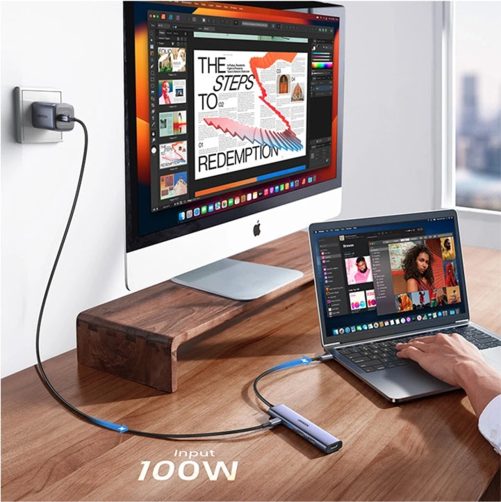 Ugreen Revodok CM478 15495 – 5-in-1 USB-C Hub, HDMI 4K/30Hz, 100W PD, USB-A 3.0