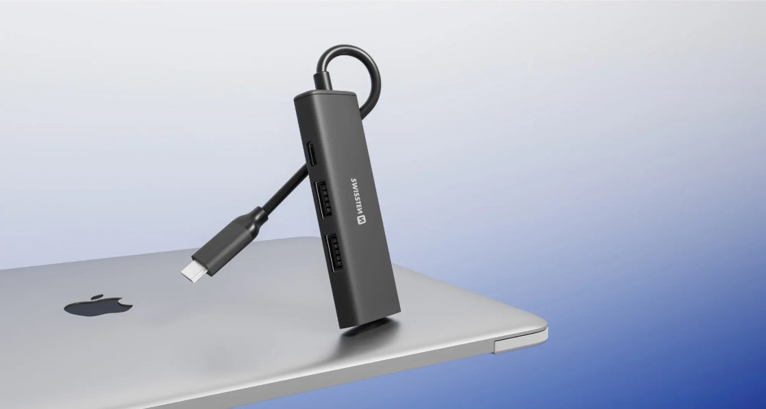 Swissten 44040201 4-in-1 USB-C Hub – HDMI 4K, USB 3.0, USB 2.0 & 100W PD