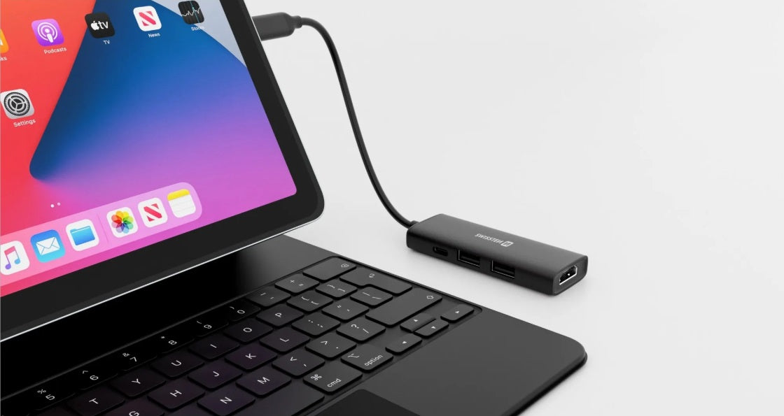 Swissten 44040201 4-in-1 USB-C Hub – HDMI 4K, USB 3.0, USB 2.0 & 100W PD