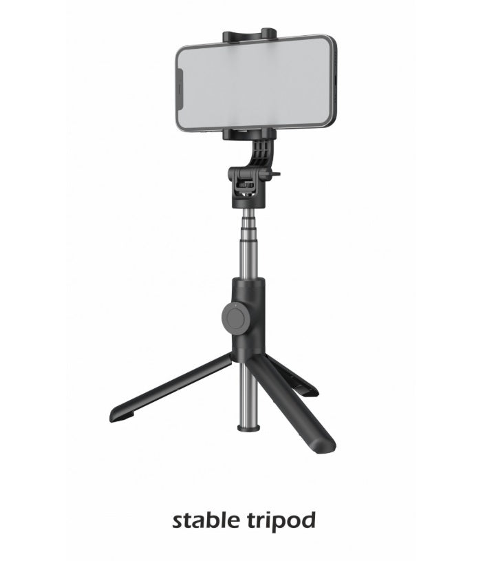 Swissten 32000400 Aluminum Tripod Pro – Selfie Stick & Tripod, 21-64cm, Bluetooth Remote