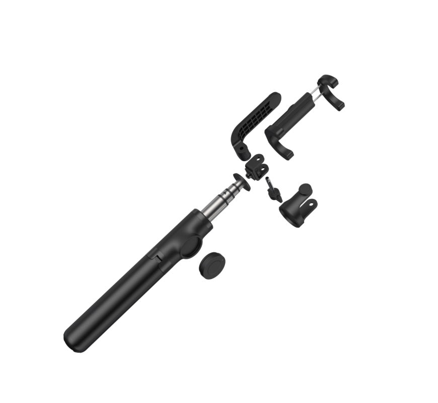 Swissten 32000400 Aluminum Tripod Pro – Selfie Stick & Tripod, 21-64cm, Bluetooth Remote