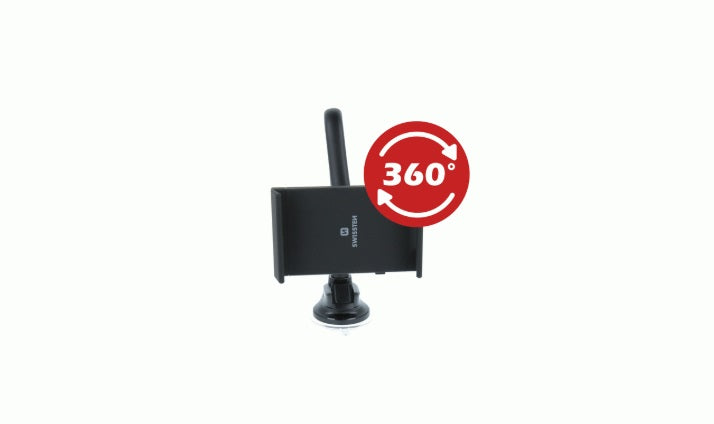 Swissten 65010505 S-GRIP T1-HK Car Phone & Tablet Mount – 3.5"-10.5", Adjustable Hooks, Black