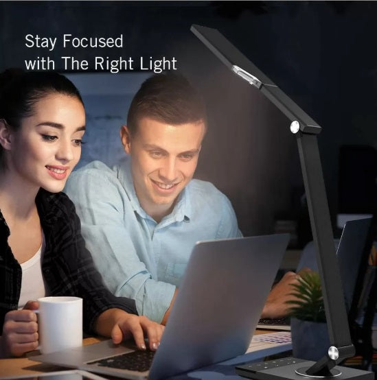 TaoTronics TT-DL16 – LED Desk Lamp 12W 1200lm, Touch, Timer, Night Light, Iron Gray