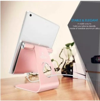 Lamicall LCRG S1 Tablet Stand – Adjustable 270°, 5"-13", Aluminum, Rose Gold