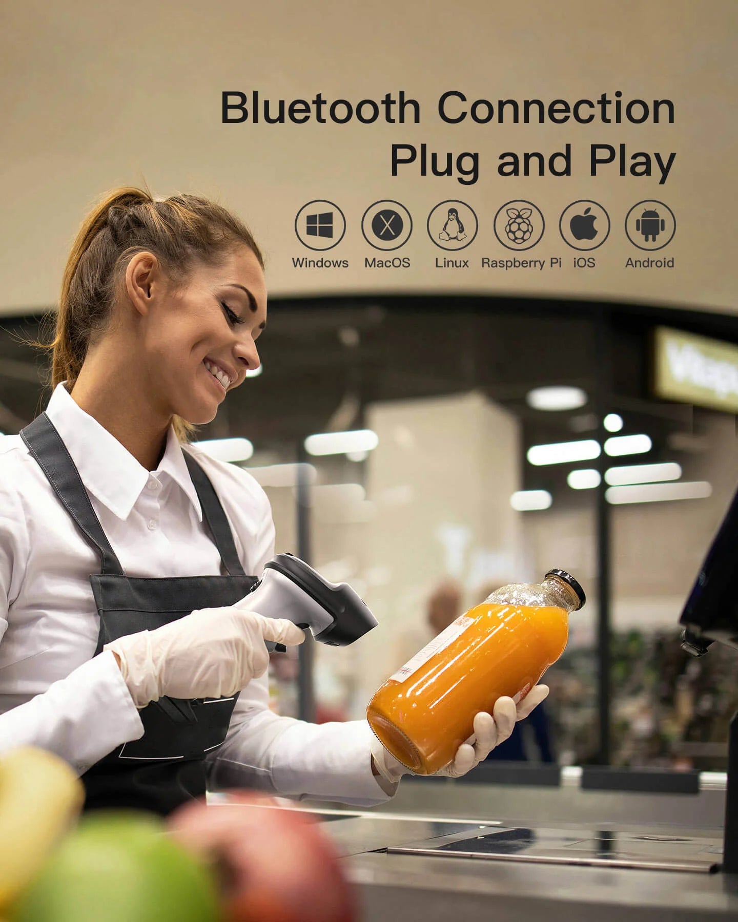 Inateck BCST-70 Bluetooth Laser Σαρωτής Barcode – 35 μ, 2600 mAh & 220/s
