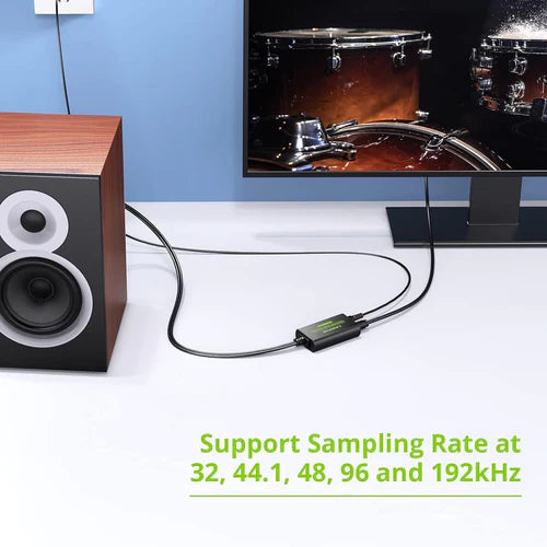 NÖRDIC SGM-257 DAC Digital to Analog Converter – Toslink SPDIF to RCA Stereo, 192 kHz