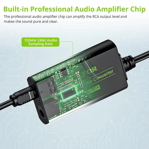 NÖRDIC SGM-257 DAC Digital to Analog Converter – Toslink SPDIF to RCA Stereo, 192 kHz