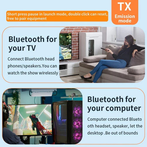 NÖRDIC 2-σε-1 Δέκτης & Πομπός Bluetooth 5.3 – AUX 3,5mm & Φόρτιση USB-C
