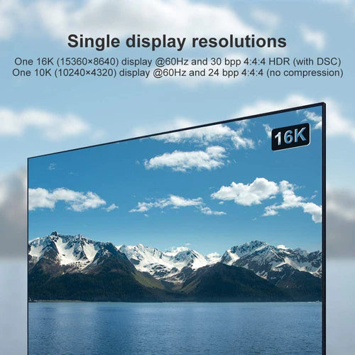 Καλώδιο DisplayPort 2.1 3μ. NÖRDIC – 80 Gbps, 16K@60Hz, 8K@60Hz & HDR με FreeSync/G-SYNC