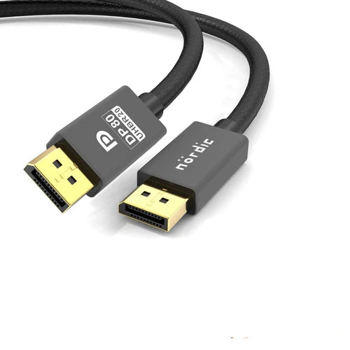 Καλώδιο DisplayPort 2.1 3μ. NÖRDIC – 80 Gbps, 16K@60Hz, 8K@60Hz & HDR με FreeSync/G-SYNC