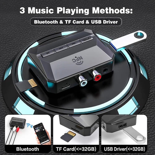 Δέκτης Ήχου Bluetooth 5.3 NÖRDIC – RCA & AUX 3,5mm, NFC Pairing & Αναπαραγωγή microSD