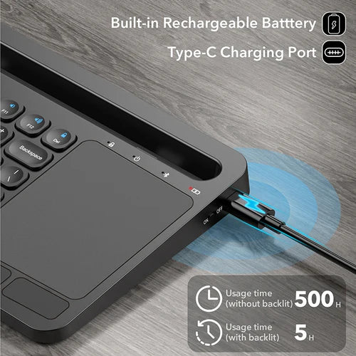 Πληκτρολόγιο Bluetooth NÖRDIC με Touchpad – 78 Πλήκτρα, Διάταξη US, Επαναφορτιζόμενο