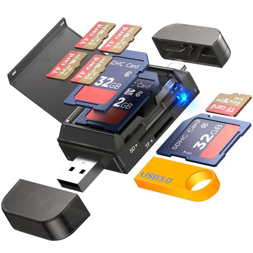 Αναγνώστης Καρτών NÖRDIC USB-C & USB-A – Διπλή Υποδοχή SD & Micro SD UHS-I, USB 3.0
