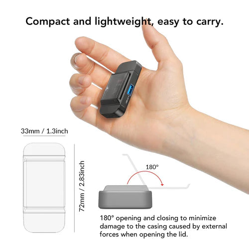 Αναγνώστης Καρτών NÖRDIC USB-C & USB-A – Διπλή Υποδοχή SD & Micro SD UHS-I, USB 3.0