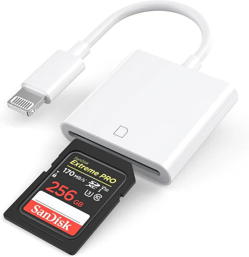 NÖRDIC Lightning SD Card Reader – UHS-I 104 MB/s for iPhone & iPad, Plug & Play Metal