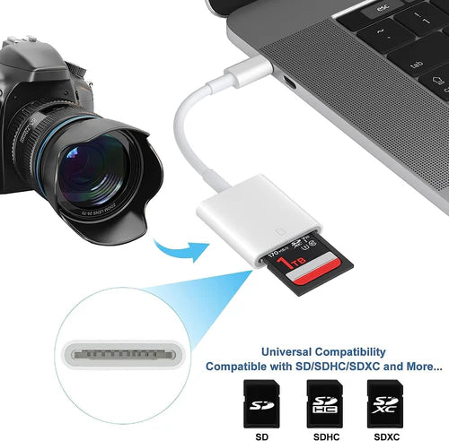 NÖRDIC Lightning SD Card Reader – UHS-I 104 MB/s for iPhone & iPad, Plug & Play Metal