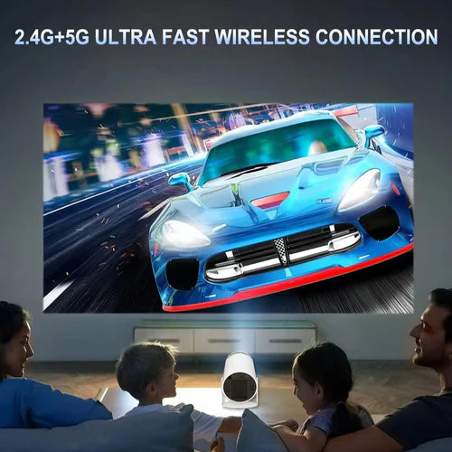NÖRDIC Mini Portable Projector – 720p HD, Android 11, Wi-Fi 6 & Bluetooth 5.0