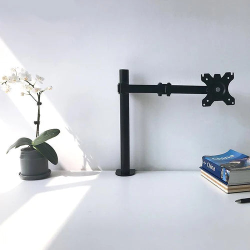 NÖRDIC AM3-21 Single Monitor Desk Mount – VESA 75×75 & 100×100, ±45° Tilt & ±90° Rotate