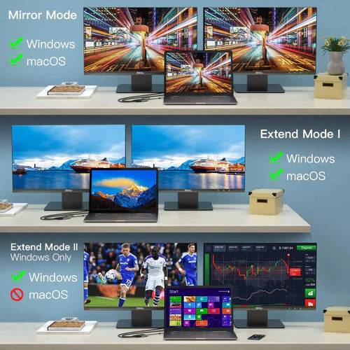 NÖRDIC USB-C to 2×HDMI Adapter – Dual 4K 30Hz, 60 W PD & USB-A 3.1 5 Gbps Hub