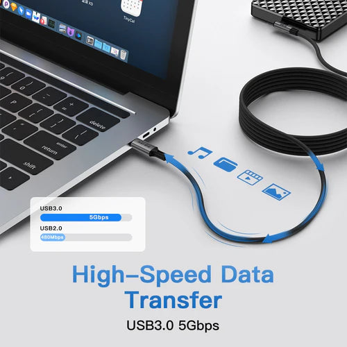 NÖRDIC VR5MCC VR Link Cable 5 m – USB-C to USB-C, USB 3.2 Gen1 5 Gbps & 3 A Charge