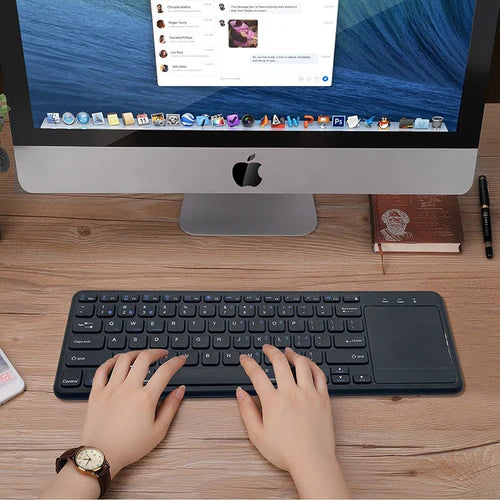 NÖRDIC Wireless 2.4G Keyboard with Touchpad – 78 Keys, US Layout & USB-A Receiver