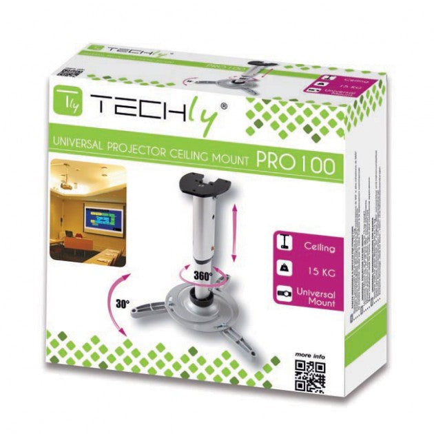 Techly ICA-PM 102S Universal Projector Ceiling Mount 297-370 mm - view 2
