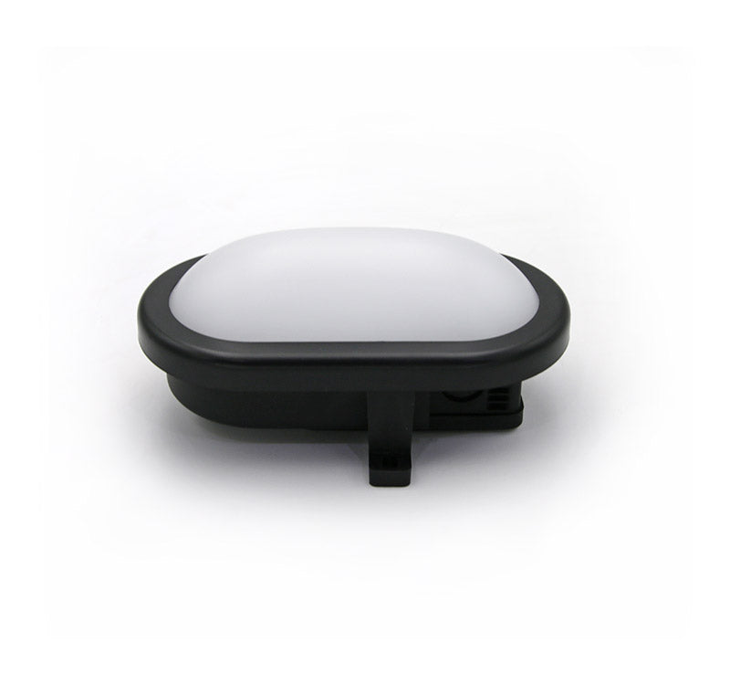 AD Integrated LED Oval Bulkhead 10 W 4000 K IP54 Black – 650 lm, 120° Beam, 169×115 mm
