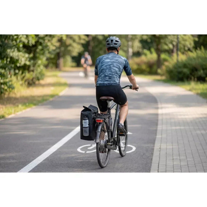 Bike Pannier Rack Bag 20L PVC Black Hook Mount VA0444B VAYOX - view 13