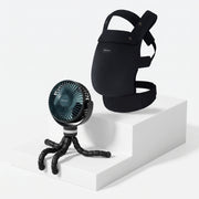 Momcozy PureHug Baby Carrier + Handheld Cooling Fan Outing Bundle — Momcozy bundle on light grey background