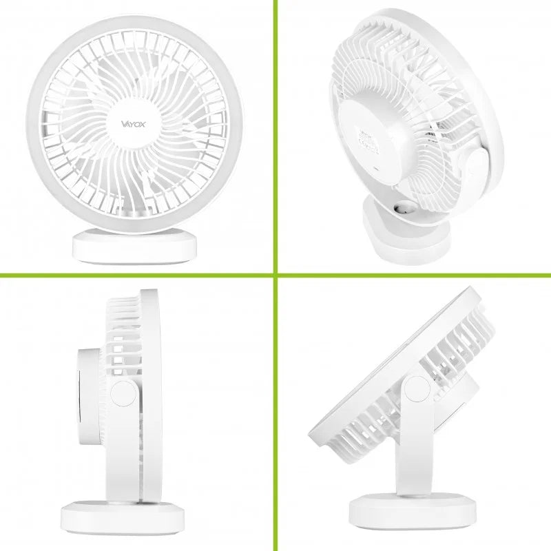 Desk Fan with Battery and 48xSMD Light White VA0338W VAYOX - view 3
