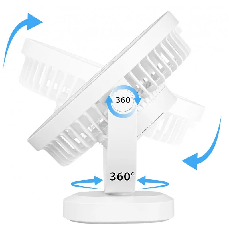 Desk Fan with Battery and 48xSMD Light White VA0338W VAYOX - view 8