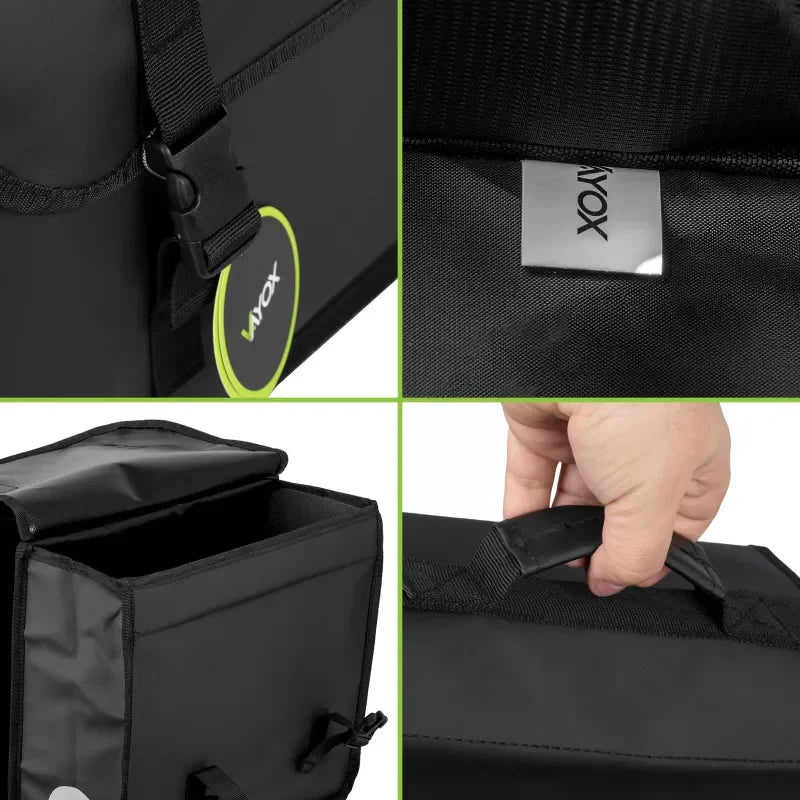 Double Bike Pannier Rack Bag PVC Black 29L VA0447 VAYOX - view 10