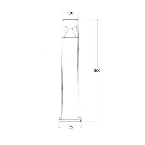 Φωτιστικό Κολωνάκι LED Fumagalli Elisa 800 – 10W GX53, CCT 3000-6500K & IP55 Γκρι
