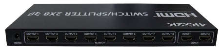 GBC 14.2810.14 HDMI Matrix 2x8 4K30Hz – 10,2 Gbps, HDCP 1.3 & Τηλεχειριστήριο